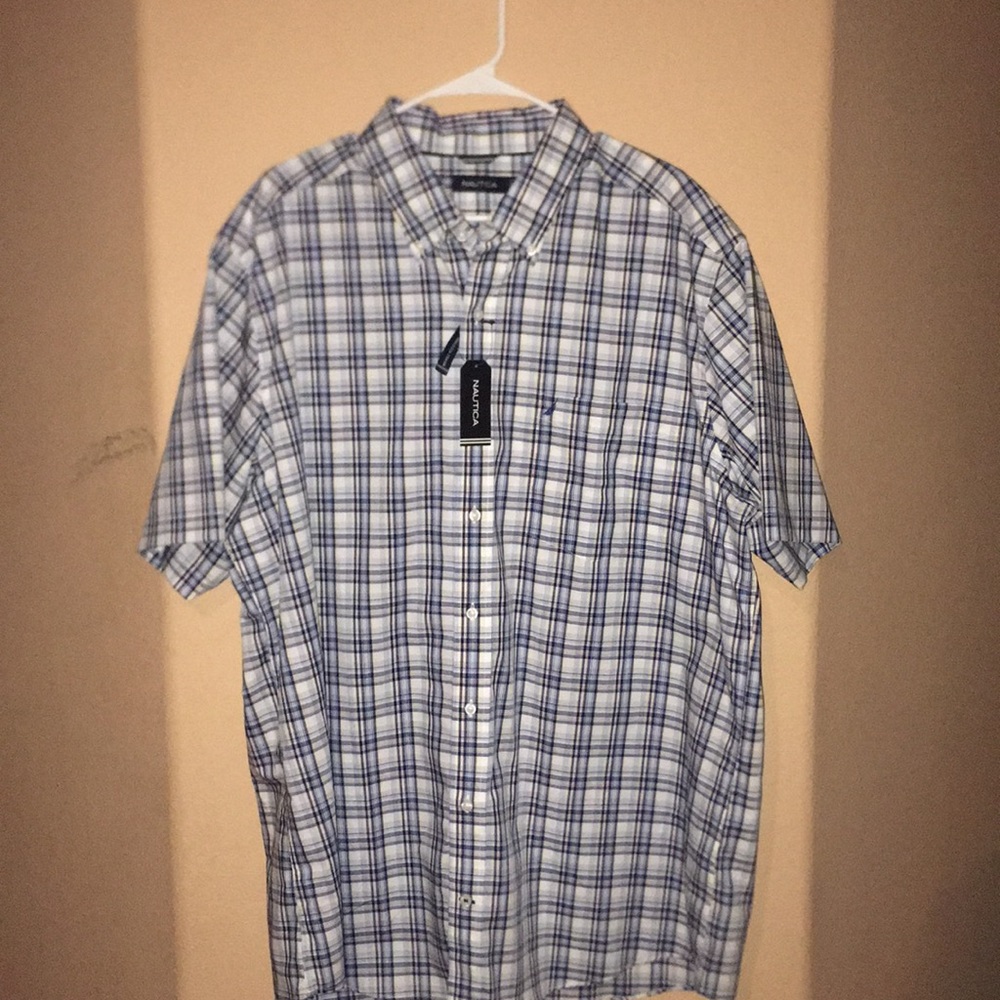 Men’s button down shirt.